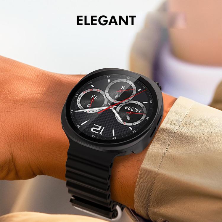 xDfind Tempered Film Integrated Frosted PC Watch Protective Cover, For Samsung Galaxy Watch8 44mm, For Samsung Galaxy Watch8 40mm