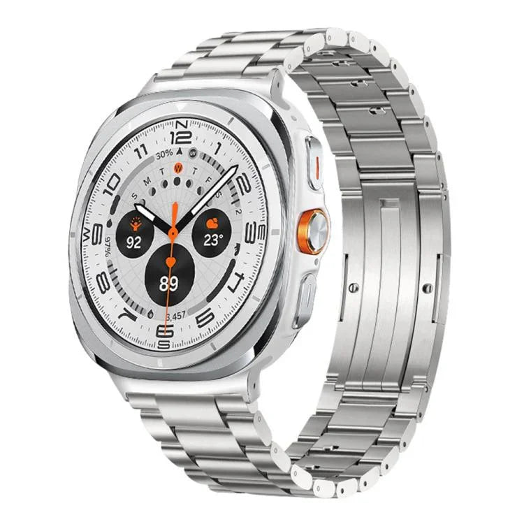 Detachable Three Beads HW Buckle Titanium Alloy Watch Band, For Samsung Galaxy Watch Ultra 47mm / Ultra 2025, For Samsung Galaxy Watch8 / Watch8 Classic