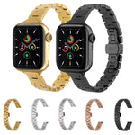 H-style Width 14mm Stainless Steel Metal Watch Band, For Apple Watch 46mm / 49mm / 45mm / 44mm, For Apple Watch 42mm / 41mm / 40mm / 38mm