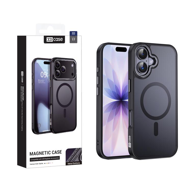 XDcase Metal Lens Frame Skin Feel Magnetic Phone Case, For iPhone 17 Pro Max, For iPhone 17 Pro, For iPhone 17