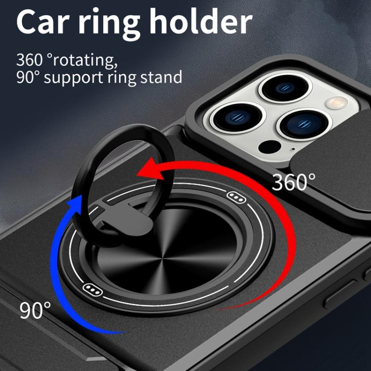 Lens Sliding Window Multifunctional Magnetic Shockproof Phone Case, For iPhone 13 Pro Max, For iPhone 13 Pro, For iPhone 12 Pro Max, For iPhone 11 Pro Max, For iPhone 11