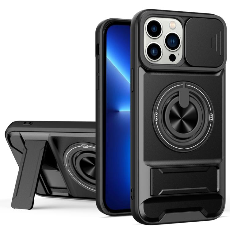 Lens Sliding Window Multifunctional Magnetic Shockproof Phone Case, For iPhone 13 Pro Max, For iPhone 13 Pro, For iPhone 13, For iPhone 12, For iPhone 12 Pro Max, For iPhone 12 Pro, For iPhone 11 Pro Max, For iPhone 11, For iPhone XR