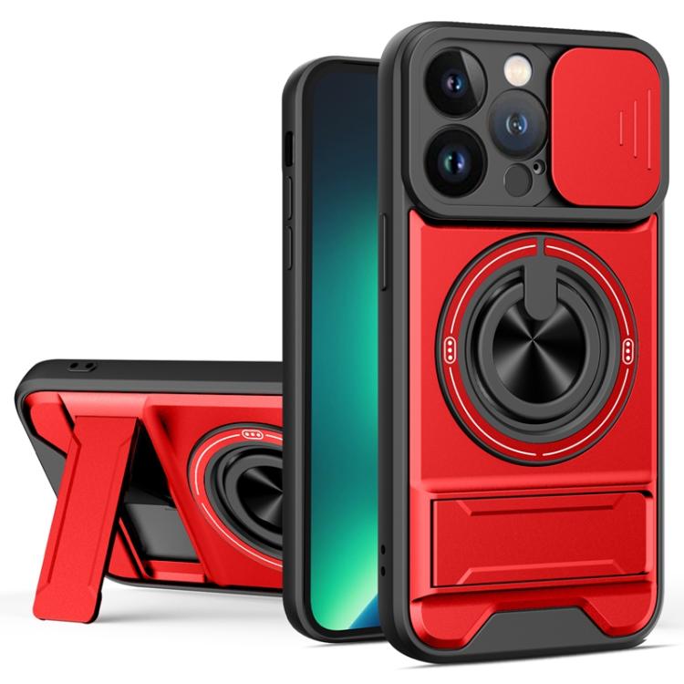 Lens Sliding Window Multifunctional Magnetic Shockproof Phone Case, For iPhone 13 Pro Max, For iPhone 13 Pro, For iPhone 12 Pro Max, For iPhone 11 Pro Max, For iPhone 11