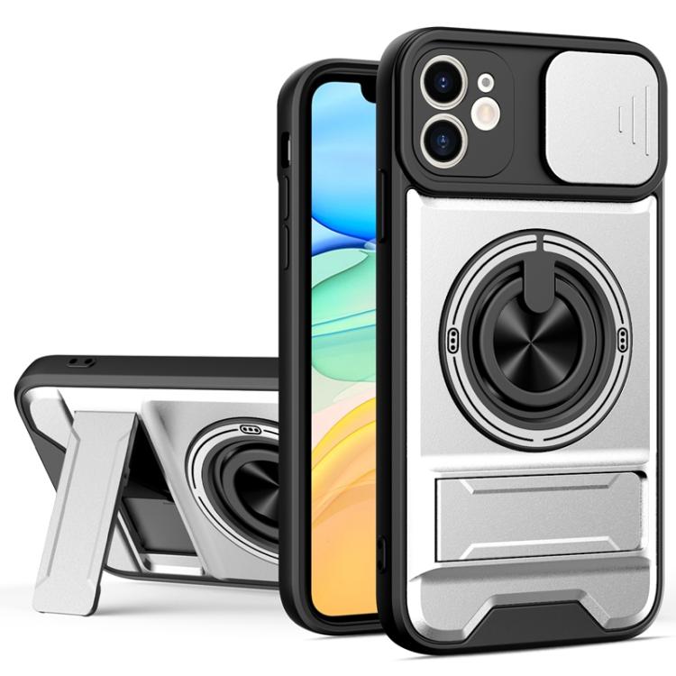 Lens Sliding Window Multifunctional Magnetic Shockproof Phone Case, For iPhone 13 Pro Max, For iPhone 13 Pro, For iPhone 12 Pro Max, For iPhone 11 Pro Max, For iPhone 11