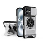 Lens Sliding Window Multifunctional Magnetic Shockproof Phone Case, For iPhone 16 Plus, For iPhone 16, For iPhone 15 Pro Max, For iPhone 15 Pro, For iPhone 15, For iPhone 14 Plus, For iPhone 14, For iPhone 14 Pro, For iPhone 14 Pro Max