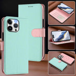 Detachable Litchi Texture Magnetic Side-Patch Vegan Leather Phone Case, For iPhone 13 Pro Max, For iPhone 13 Pro, For iPhone 13, For iPhone 12 / 12 Pro, For iPhone 12 Pro Max, For iPhone 11 Pro Max, For iPhone 11, For iPhone 11 Pro