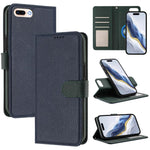 Detachable Litchi Texture Magnetic Side-Patch Vegan Leather Phone Case, For iPhone 8 Plus / 7 Plus