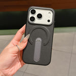 Invisible Holder PC + Vegan Leather Magnetic Phone Case, For iPhone 17 Pro Max, For iPhone 17 Pro