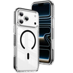 Crystal Shield Clear Magnetic Acrylic Hybrid TPU Phone Case, For iPhone 18 Pro, For iPhone 18 Pro Max, For iPhone 17 Pro Max, For iPhone 17 Pro, For iPhone 17