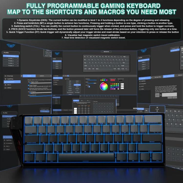 AULA WIN60HE Standard Edition 60 Keys RGB Wired Keyboard