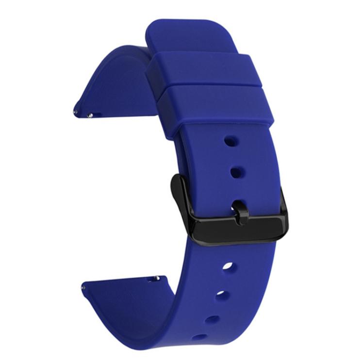 xDfind Stainless Steel Black Pin Buckle Solid Color Silicone Waterproof Watch Band, 16mm, 18mm, 19mm
