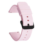 xDfind Stainless Steel Black Pin Buckle Solid Color Silicone Waterproof Watch Band, 16mm, 18mm, 19mm