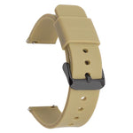 xDfind Stainless Steel Black Pin Buckle Solid Color Silicone Waterproof Watch Band, 16mm, 18mm, 19mm