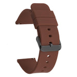 xDfind Stainless Steel Black Pin Buckle Solid Color Silicone Waterproof Watch Band, 16mm, 18mm, 19mm