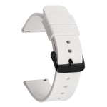 xDfind Stainless Steel Black Pin Buckle Solid Color Silicone Waterproof Watch Band, 20mm, 21mm, 22mm