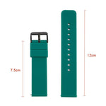 xDfind Stainless Steel Black Pin Buckle Solid Color Silicone Waterproof Watch Band, 24mm