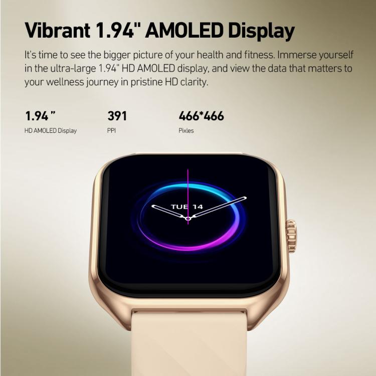 Zeblaze TS 4 1.94 inch AMOLED Screen IP68 Waterproof Sports Fitness Smart Watch