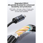 Yesido CA201 27W Type-C to 8 Pin OLED Display Charging Data Cable, Type-C to 8 Pin