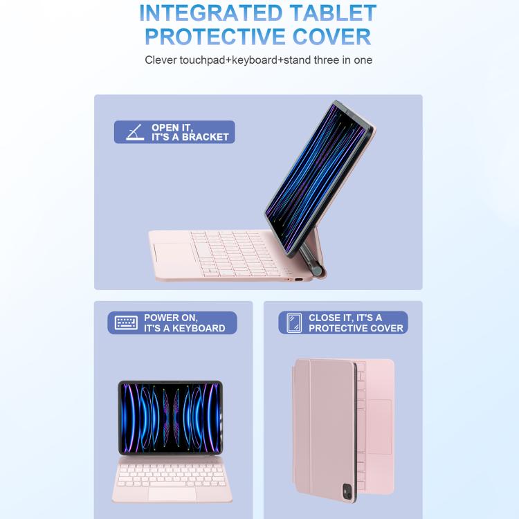 Touch Pad Bluetooth Keyboard Leather Tablet Cover, For iPad 2025 / 2022, For iPad Air 13 2025 / 2024 / Pro 12.9 2022