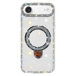 Rhinestone Glitter Kickstand Dual-side IMD Phone Case, For iPhone 17 Pro Max, For iPhone 17 Pro, For iPhone 17, For iPhone Air, For iPhone 16 Pro Max, For iPhone 16 Pro, For iPhone 16 Plus, For iPhone 16