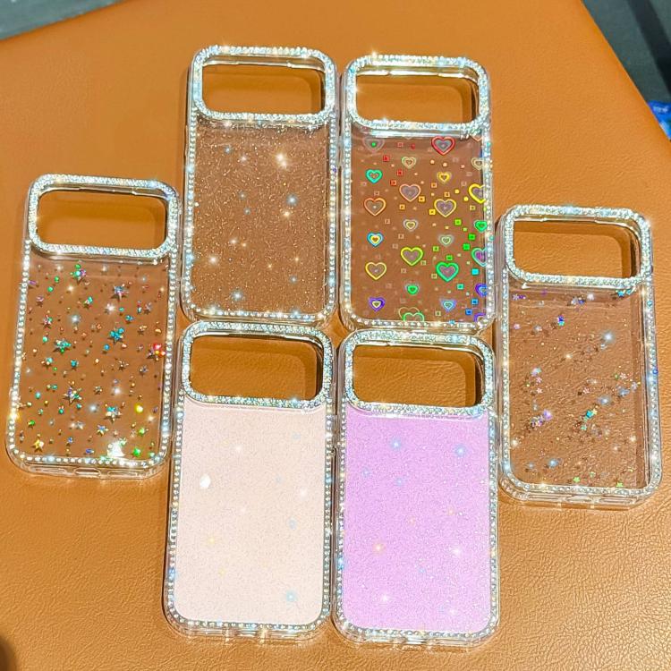 Rhinestone Dual-side IMD PC Hybrid TPU Phone Case, For iPhone 17 Pro Max, For iPhone 17 Pro, For iPhone 17, For iPhone Air, For iPhone 16 Pro Max, For iPhone 16 Pro, For iPhone 16 Plus, For iPhone 16