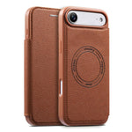 ESEBLE Ultra-thin Card Slot Magnetic Vegan Leather Phone Case, For iPhone 17 Pro Max, For iPhone 17 Pro, For iPhone 17, For iPhone Air