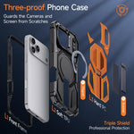 Hidden Metal Holder Magnetic Shockproof Phone Case, For iPhone 17 Pro Max, For iPhone 17 Pro, For iPhone 17, For iPhone Air, For iPhone 16 Pro Max, For iPhone 16 Pro, For iPhone 16 Plus, For iPhone 16