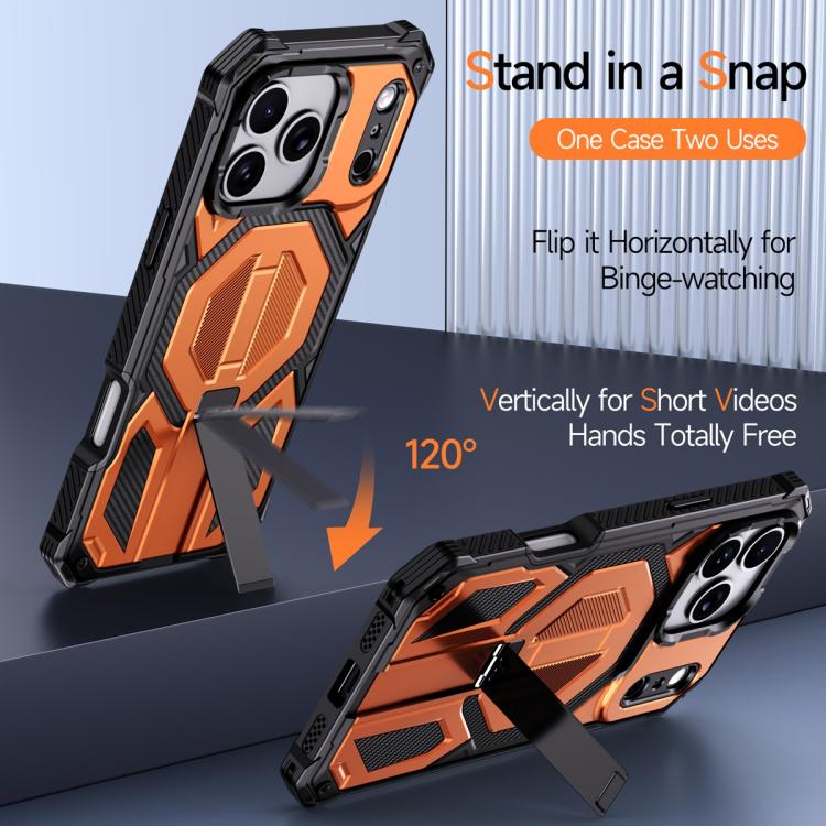 Hidden Metal Holder Magnetic Shockproof Phone Case, For iPhone 17 Pro Max, For iPhone 17 Pro, For iPhone 17, For iPhone Air, For iPhone 16 Pro Max, For iPhone 16 Pro, For iPhone 16 Plus, For iPhone 16