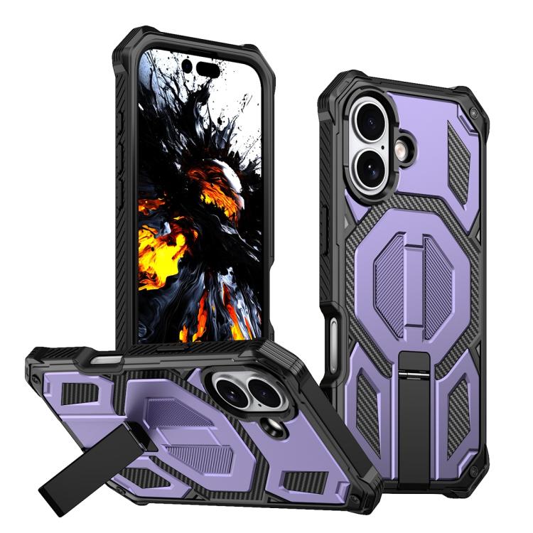 Hidden Metal Holder Magnetic Shockproof Phone Case, For iPhone 17 Pro Max, For iPhone 17 Pro, For iPhone 17, For iPhone Air, For iPhone 16 Pro Max, For iPhone 16 Pro, For iPhone 16 Plus, For iPhone 16