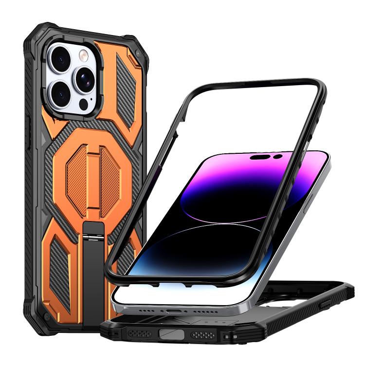 Hidden Metal Holder Magnetic Shockproof Phone Case, For iPhone 13 Pro Max, For iPhone 13 Pro