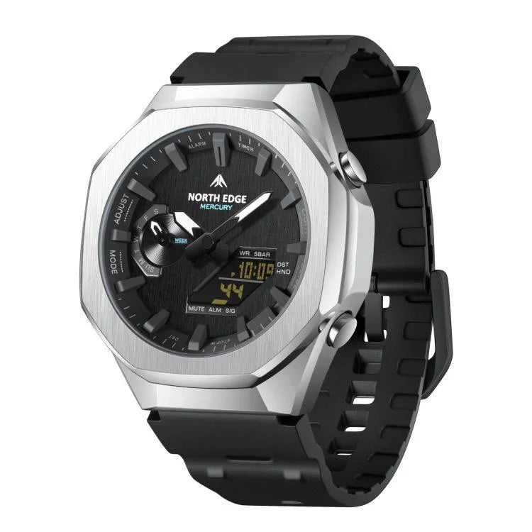 NORTH EDGE Mercury Outdoor Sports Zinc Alloy 5ATM Luminous Electronic Watch