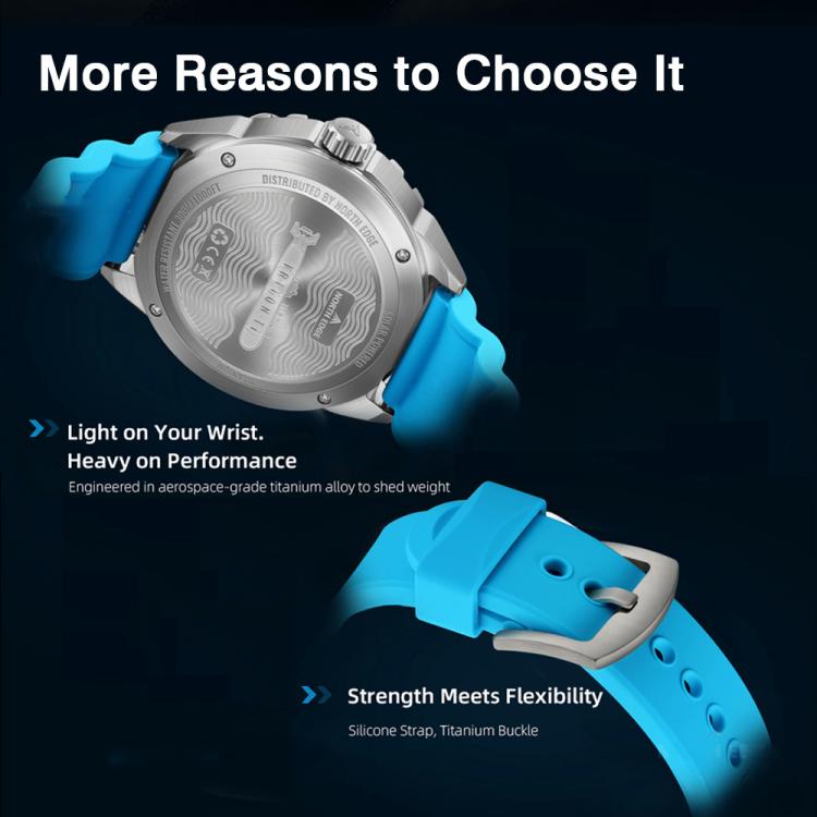 NORTH EDGE TRITON-TI Titanium Alloy Solar-powered Professional Outdoor Dive Watch