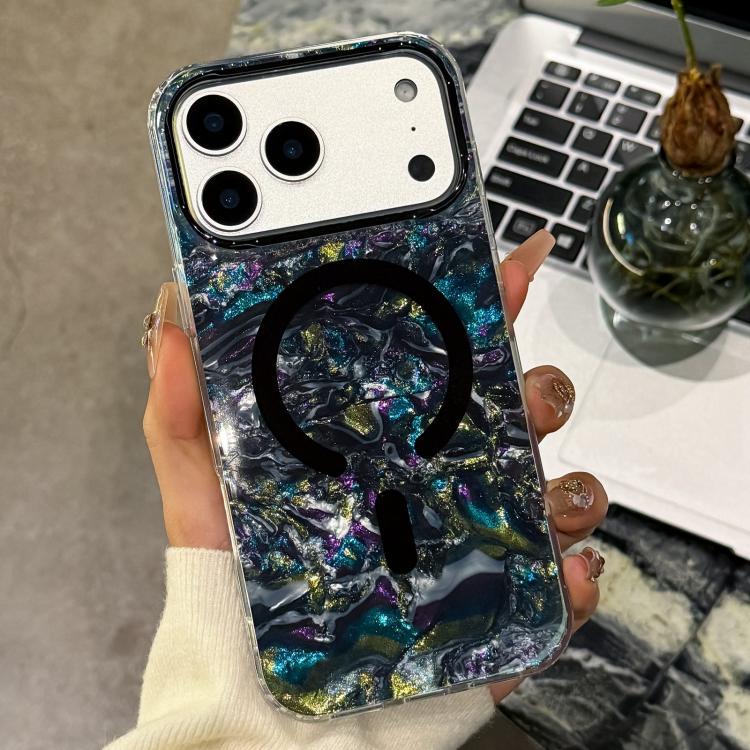 Gold-plated Shell Texture Magnetic Phone Case, For iPhone 18 Pro / 17 Pro, For iPhone 18 Pro Max / 17 Pro Max, For iPhone 17, For iPhone Air, For iPhone 16 Pro Max, For iPhone 16 Pro, For iPhone 16, For iPhone 15 Pro Max, For iPhone 15 Pro, For iPhone 15