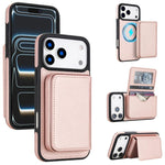 Retro Faux Leather Detachable Magnetic Wallet Bag RFID Blocking Phone Case, For iPhone 17 Pro Max, For iPhone 17 Pro