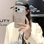 Vintage Crocodile Texture Shockproof Vegan Leather Phone Case, For iPhone 18 Pro / 17 Pro, For iPhone 18 Pro Max / 17 Pro Max