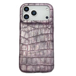 Vintage Crocodile Texture Shockproof Vegan Leather Phone Case, For iPhone 18 Pro / 17 Pro, For iPhone 18 Pro Max / 17 Pro Max