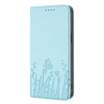 Tulips Butterfly Pattern Magnetic Vegan Leather Phone Case, For iPhone Air, For iPhone 16 Pro Max, For iPhone 16 Pro, For iPhone 16 Plus