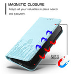 Tulips Butterfly Pattern Magnetic Vegan Leather Phone Case, For iPhone Air, For iPhone 16 Pro Max, For iPhone 16 Pro, For iPhone 16 Plus