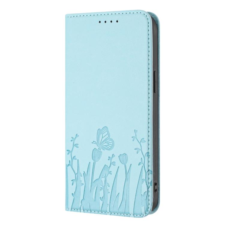 Tulips Butterfly Pattern Magnetic Vegan Leather Phone Case, For iPhone 14 Pro Max, For iPhone SE 2022 / SE 2020 / 7 / 8, For iPhone 13 Pro Max, For iPhone 13 Pro