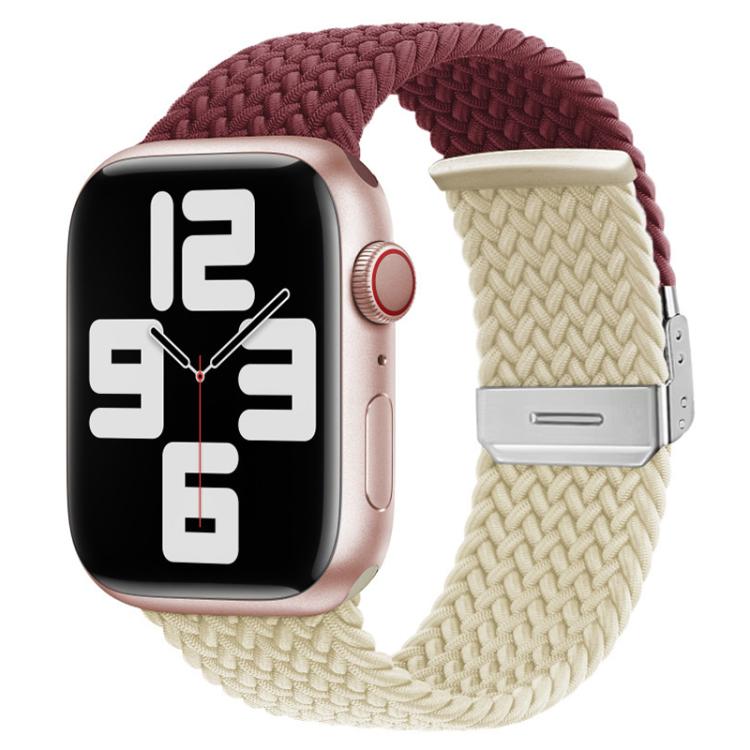 xDfind Buckle-fastening Stitching Braided Nylon Watch Band, For Apple Watch 42 / 44 / 45 / 46 / 49mm, For Apple Watch 38 / 40 / 41 / S10 42mm