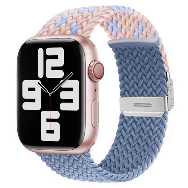 xDfind Buckle-fastening Stitching Braided Nylon Watch Band, For Apple Watch 42 / 44 / 45 / 46 / 49mm, For Apple Watch 38 / 40 / 41 / S10 42mm