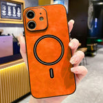 Lambskin Faux Leather Magnetic Phone Case, For iPhone 12 Pro, For iPhone 11 Pro Max, For iPhone 11, For iPhone 11 Pro