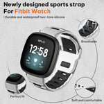 xDfind Flat-head Dual-color Silicone Watch Band, For Fitbit Versa 4 / 3 / Sense2 / 1, For Fitbit Versa 2/Versa/Versa Lite/Blaze
