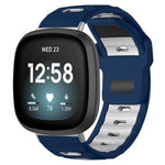 xDfind Flat-head Dual-color Silicone Watch Band, For Fitbit Versa 4 / 3 / Sense2 / 1, For Fitbit Versa 2/Versa/Versa Lite/Blaze