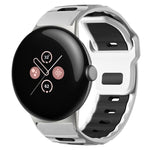 xDfind Flat-head Dual-color Silicone Watch Band, For Google Pixel Watch 4 / 3 / 2 / 1 41mm