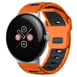 xDfind Flat-head Dual-color Silicone Watch Band, For Google Pixel Watch 4 / 3 / 2 / 1 41mm
