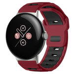 xDfind Flat-head Dual-color Silicone Watch Band, For Google Pixel Watch 4 / 3 / 2 / 1 41mm
