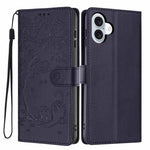 Tree Cat Embossed Flip Vegan Leather Phone Case, For iPhone 17e / 16e, For iPhone 17 Pro Max, For iPhone 17 Pro, For iPhone 17, For iPhone Air, For iPhone 16 Pro Max