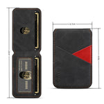 ESEBLE S1 Retro Vegan Leather Texture Magnetic RFID Mobile Phone Card Slots Holder