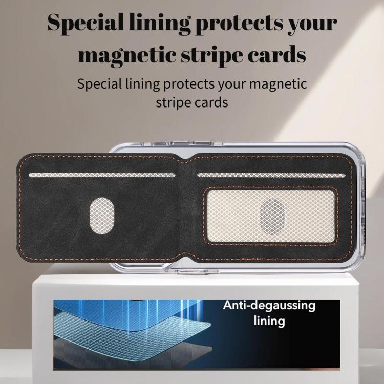 ESEBLE S1 Retro Vegan Leather Texture Magnetic RFID Mobile Phone Card Slots Holder